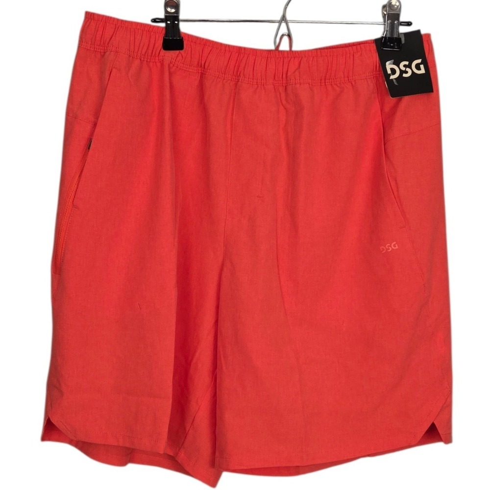 DSG‎ Agility Shorts Mens Medium Coral Pink 8" Athletic Performance Training NWT